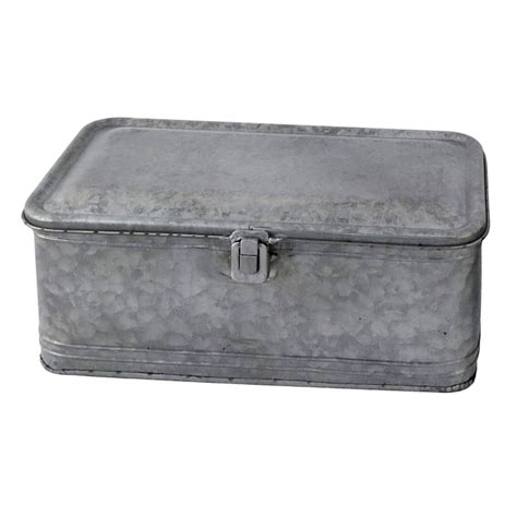 galvanized metal box with lid black|galvanized metal box 13x7.